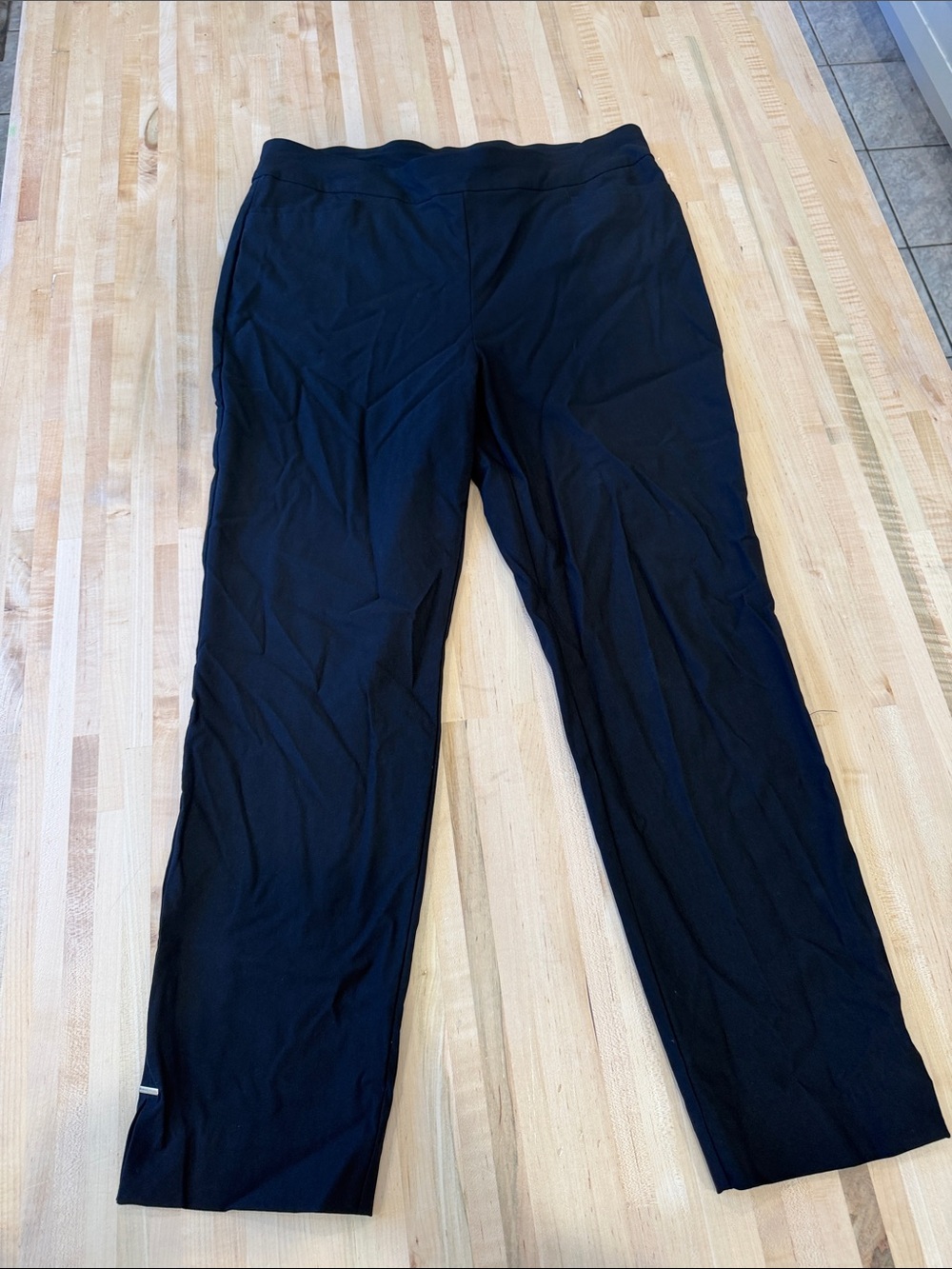 Chico's Black Stretch Straight-Leg Pants 2R
